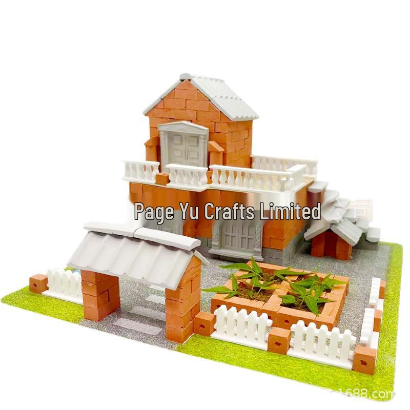 Little Architect Bricklayer Set: Handmade Bricks for Building House Models - Kids' Toy
