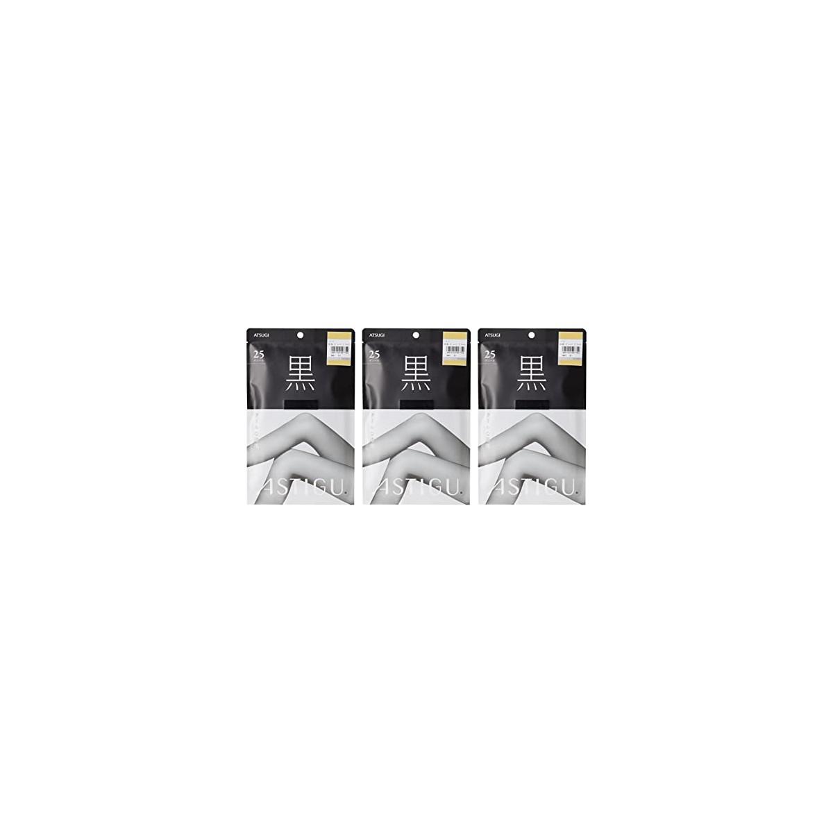 ATSUGI ASTIGUBlackCool Jet Black 25 Denier UPF 50+ 3-Pair Set x1