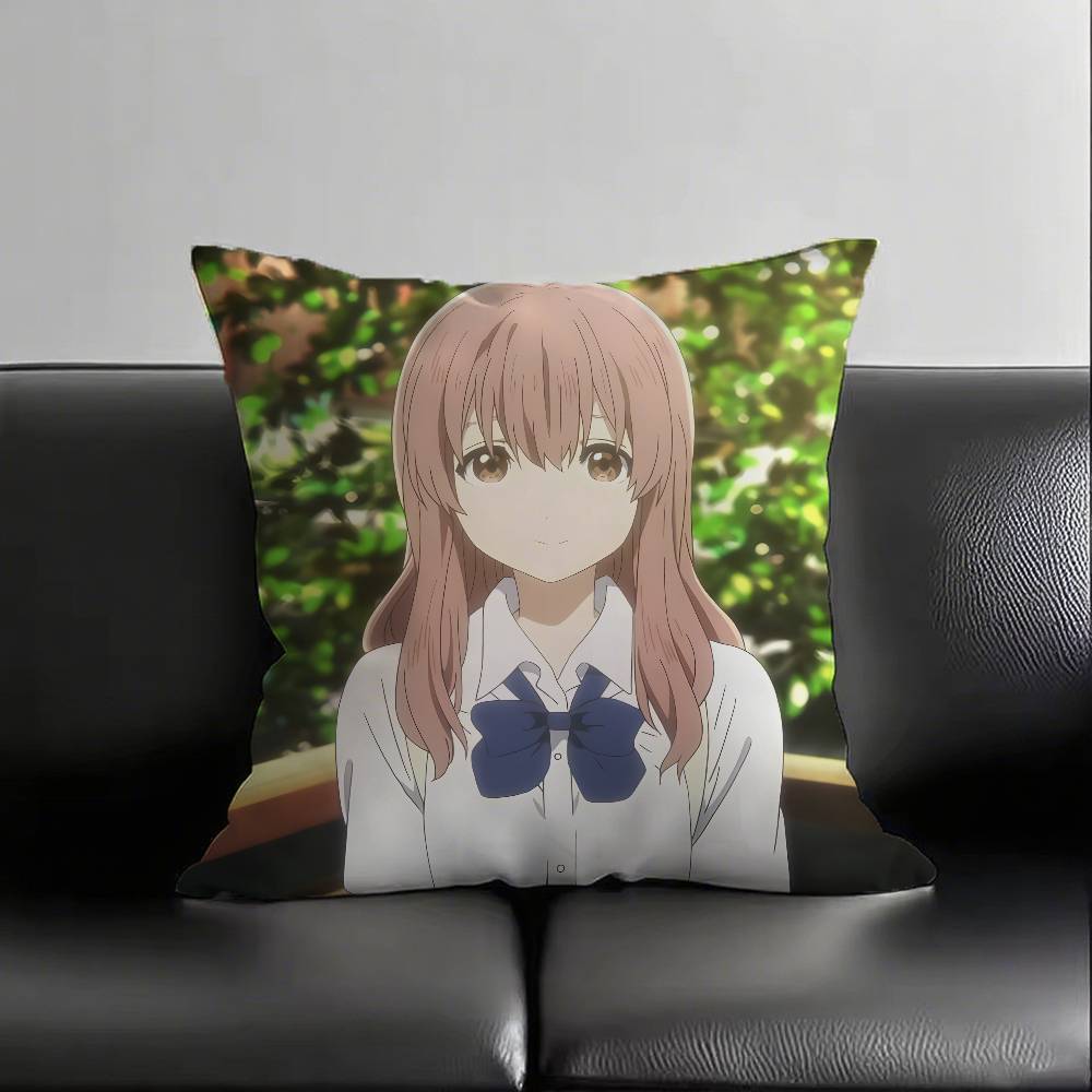 1 Stück Anime A Silent Voice Kissenbezug Mode Quadratischer Kissenbezug Schlafzimmer Sofa Zimmer Innendekoration Freizeit
