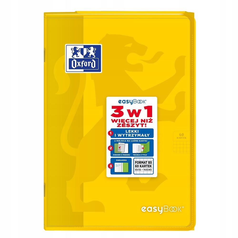 ZESZYT OXF EASYBOOK B5 60K K5X5M MIX A'8