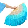 Long Imitation Belly Dancing Fan 26cm Performance Fan Hot Sell Gradient Color  Dance Bamboo Fans
