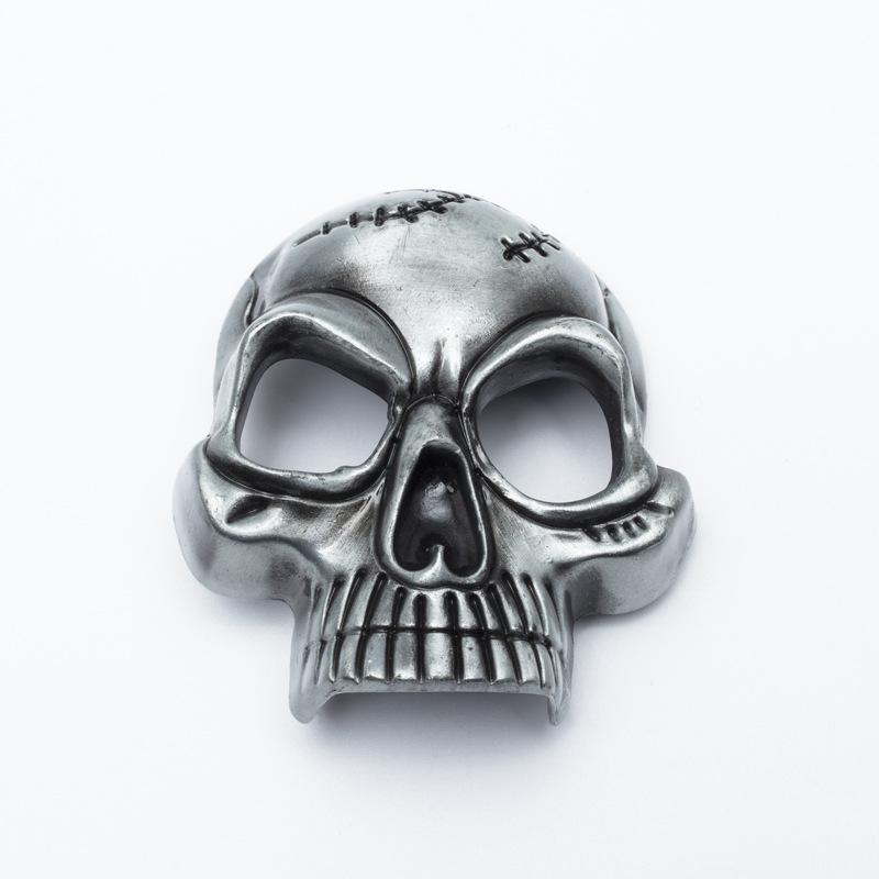 3D Skull Alloy Punk Rider Belt Buckle - Large, Unique Accessory