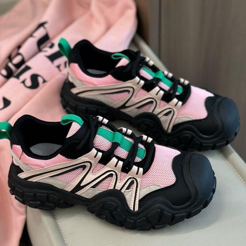 Ugly cute dad shoes women's summer 2025 new mesh breathable casual shoes hiking shoes lightweight running sneakers