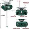 Waterproof Solar Ultrasonic Cat Repeller Outdoor Cat Repeller with Flashing LED Ultrasonic Animal Repeller for Dogs Squirrels Birds Wild Animals