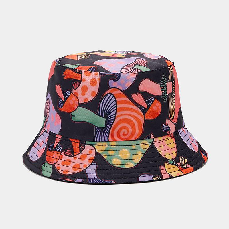 Colorful Print Bucket Hat Panama For Women And Men Outdoor Sunshade Fisherman Caps Summer Travel Beach Bob Foldable Basin Cap
