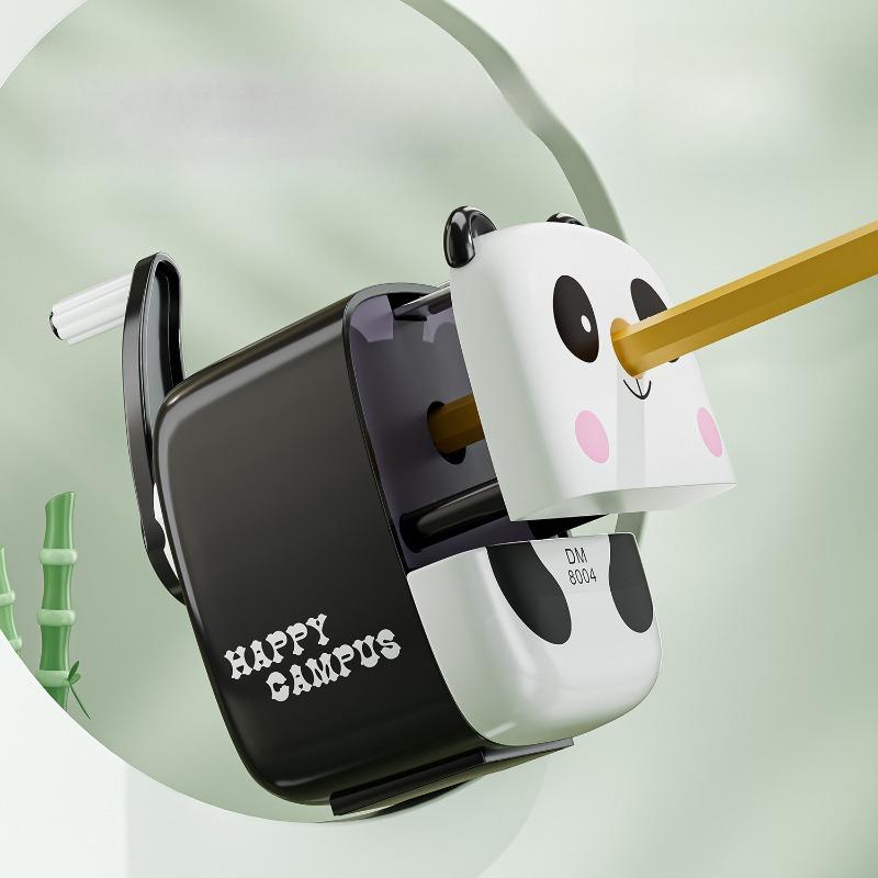 1pcs Cute Panda Manual Pencil Sharpener Hand Crank Pencil Cutter for Kids School Office Stationery