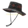 49MD National Fisherman Hat Ethnic Print Cotton Blend Foldable Summer Beach Parties Cap