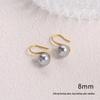 2025 Pure Silver Pearl Stud Earrings for Women - High-End Feel with Ear Drops & High Heels Ear Hooks