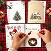 Christmas Themed Card Keeper Gift Book 8x6 Inch Spiral Bound Holiday Keepsake Booklet Retro Holder Merry Greeting Album Organizer for Xmas
