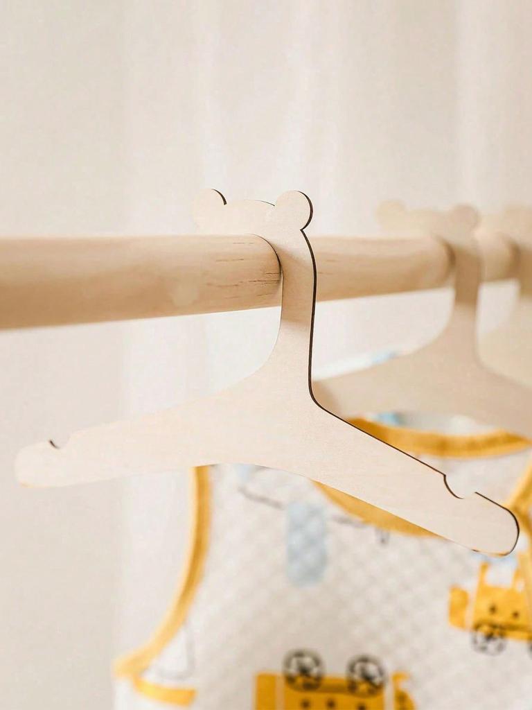 5/10pcs Wooden Hangers for Children, Wooden Hangers for Children and Babies, Used for Clothes and Pants, Baby Shower.