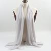Fashion Pearl Chiffon Hijab Shawls Of Muslim Women Solid Color Head Wraps Scarf For Ladies