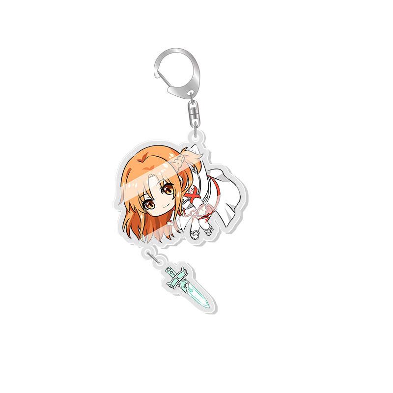 Sword Art Online Acrylic Keychain: Asuna, Sinon, Kirito Anime Charm