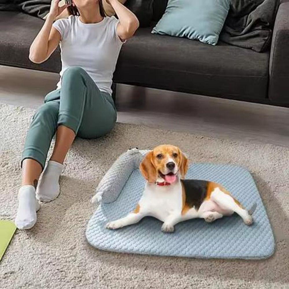 Soft Smooth Cooling Pet Sleep Mats Anti-slip Dog Cool Mat Dog Beds  for Small and Medium Pets