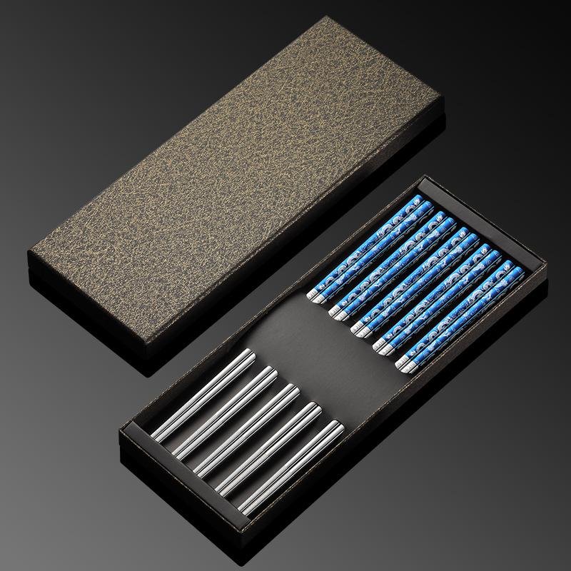 316 Stainless Steel Chopsticks, Household Restaurant, Non-Slip Extension, High Temperature and Mildew Resistant