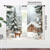 Christmas Reindeer Curtains   Pole Bag Curtains   Bedroom and Living Room Decoration   Home Decoration   Christmas Decoration
