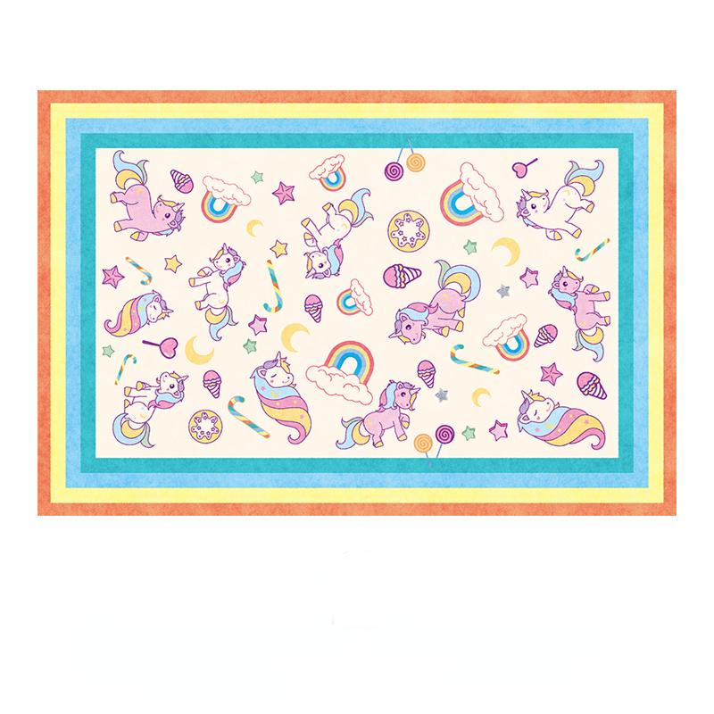 Cartoon Kinderzimmer Dekoration Rutschfeste Teppiche Nordische Teppiche für Wohnzimmer Zuhause Waschbarer Teppich Große Fläche Krabbelmatte für Babys