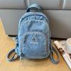 Lightweight Denim Backpack Women's Outdoor Travel Multifunctional Chest Bag Shoulder Crossbody Bag