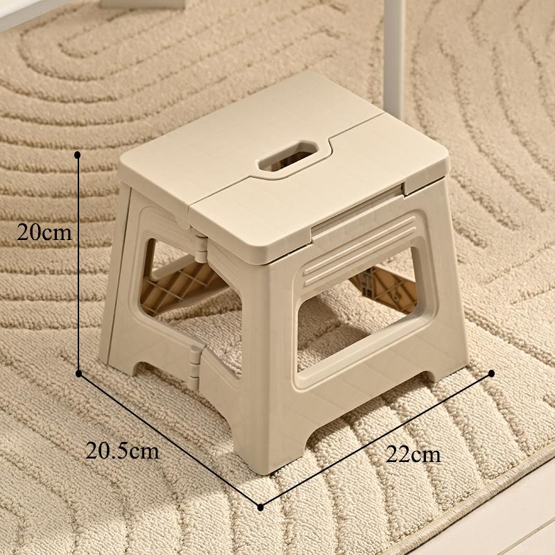 Lightweight Folding Step Stool Multi Purpose Handheld Thickened Footstool Non-Slip Plastic Small Benches Kitchen