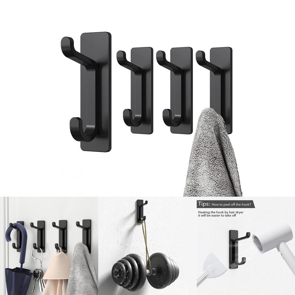 Durable Stainless Steel Clothes Hook Set With High Low Dual Hooks For Versatile Use