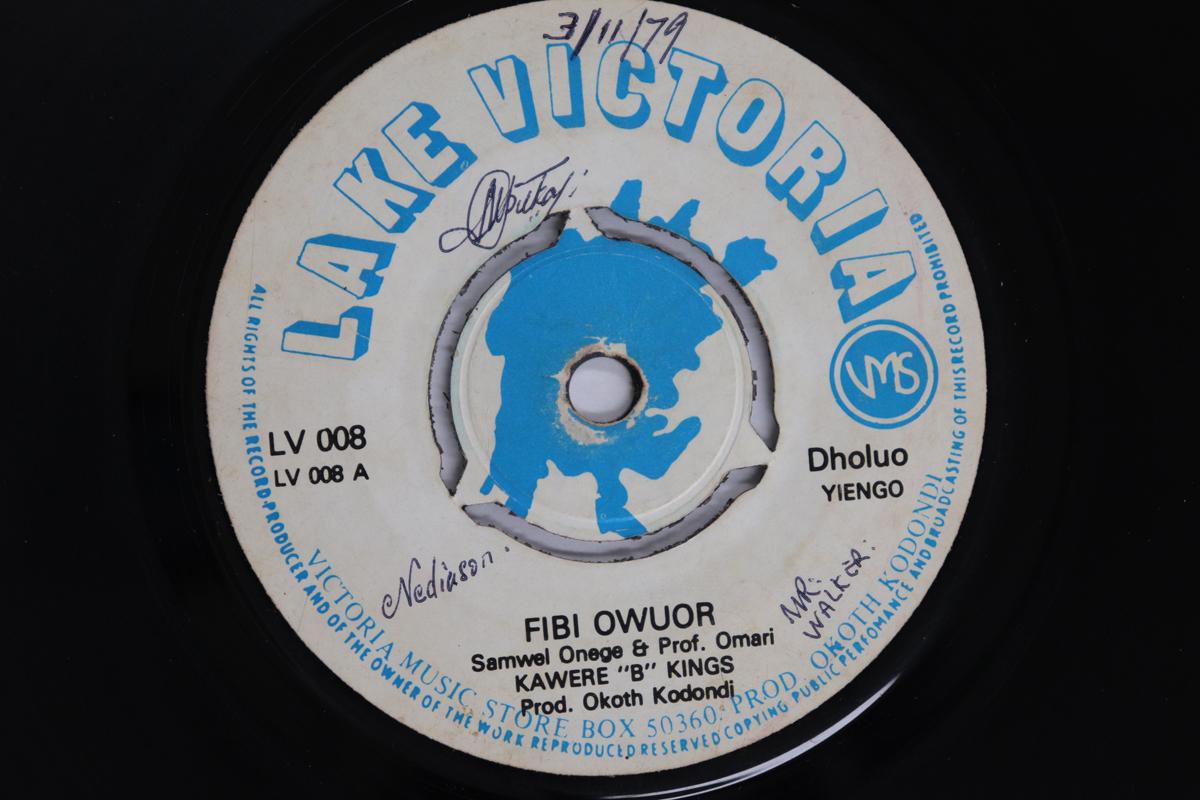 

7inch Record KAWERE BOYS - Fibi Owour / Kong o Rach LV008 Lake Victoria US World Music Used