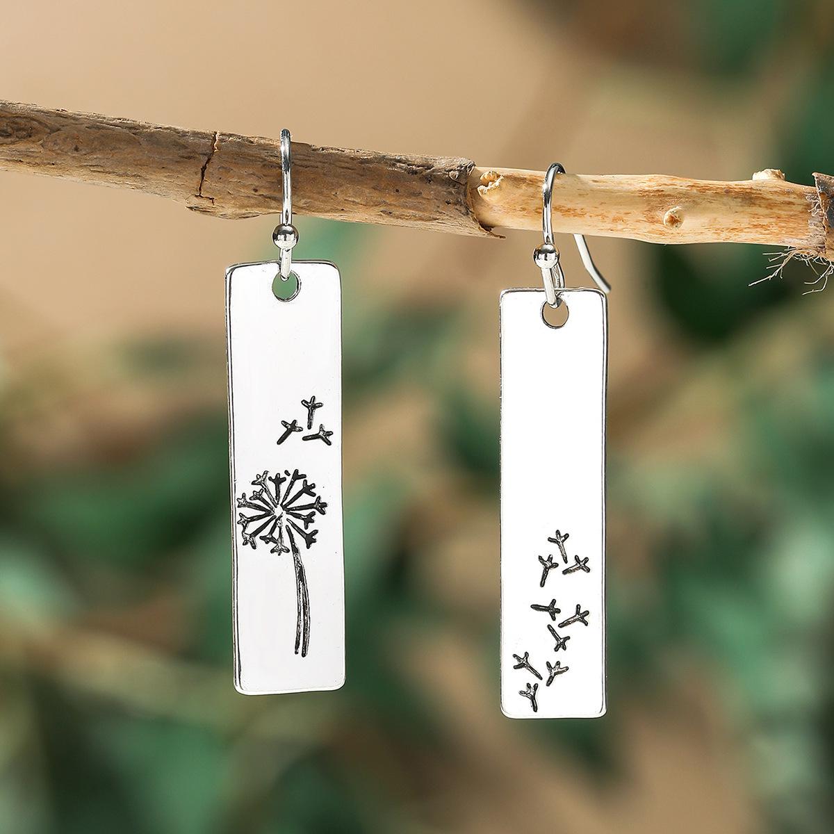 Retro Dandelion Long Dangle Earrings for Women - Personalized Fashion Jewelry