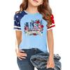 Casual Short Sleeve Crew Neck T Shirt Raglan Sleeve Graphic Print Lightweight Comfortable Soft Fabric Summer Top for Women