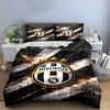 Zwart en Goud Juventus Beddengoed Beddengoed Dekbedovertrek Set Dekbedovertrek Kussenslopen Woondecoratie (1 * Dekbedovertrek 2 * Kussenslopen, zonder dekbedvulling)