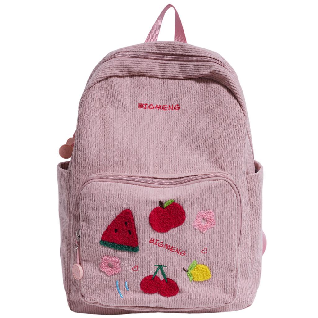 Schoolbag New Japanese Ins High Value Fresh and Sweet Fruit Bump Backpack Junior High School Students Lightweight Large Capacity Backpack
