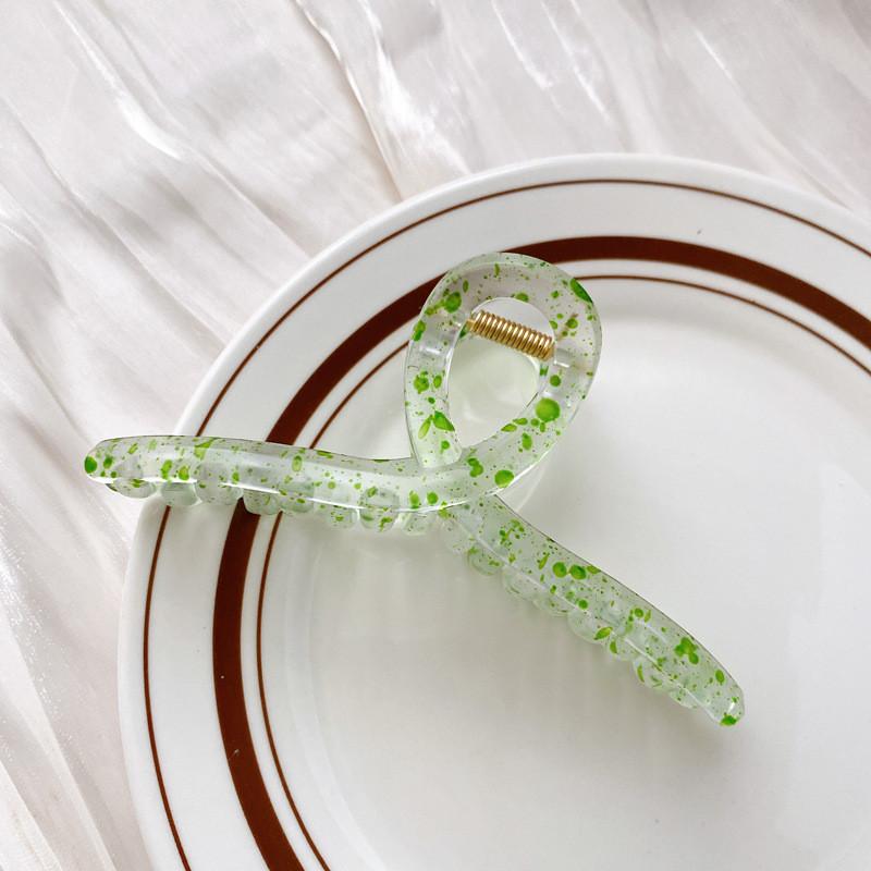 Oversized Korean Candy Color Hair Claw Clip With Polka Dots For Elegant Styling