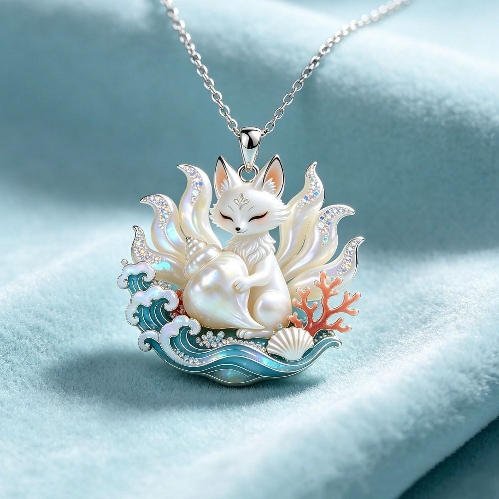 Exquisite Nine-tailed Vixen Pendant Deer Chinese Lion Clavicle Chain Daily Wear
