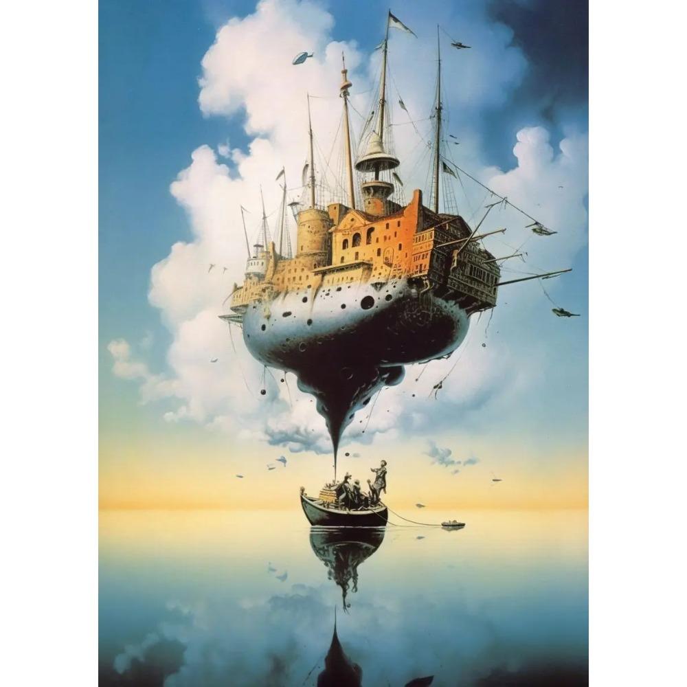 Surrealism Salvador Dali Artworks Surreal Temporal Paradox Poster Canvas Painting Wall Art Prints Picture for Room Home Decor