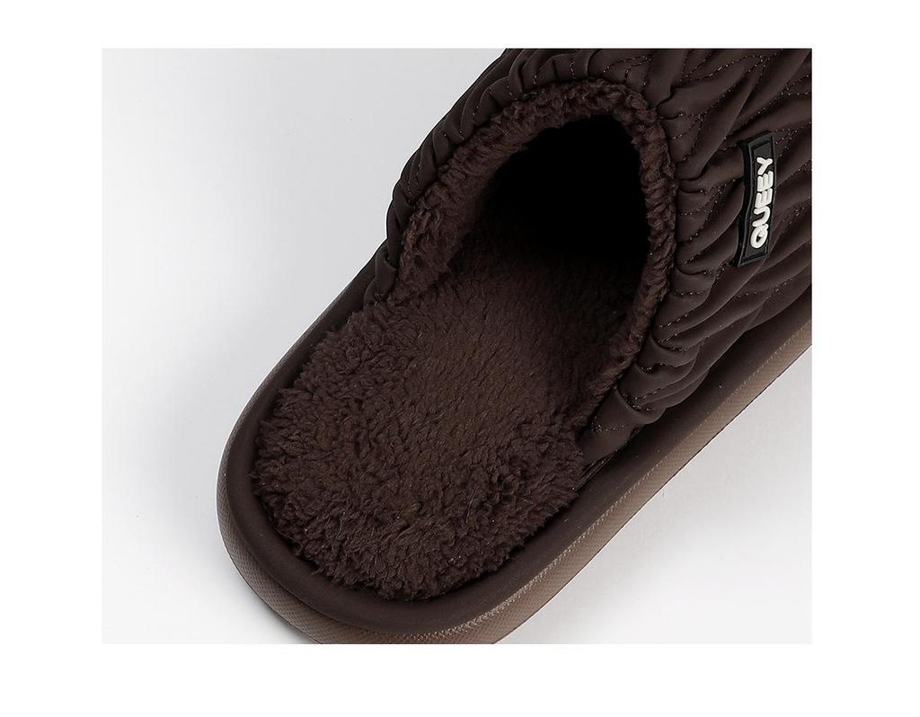 Waterproof Men's & Women's Cotton Slippers - Non-slip, Thick Sole, Antibacterial, Deodorant, Warm, & Closed-Toe for Autumn/Winter 2025.
