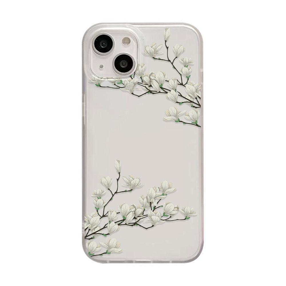 Small fresh flowers are suitable for iPhone17promax Apple 17 matte large hole mobile phone case 16/15 anti-drop 13.