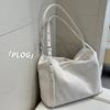 Ladies' Lazy Style Denim Tote Bag Canvas Simple Large Capacity Versatile Diagonal Cross Casual Commuting Buckle Shoulder Bag
