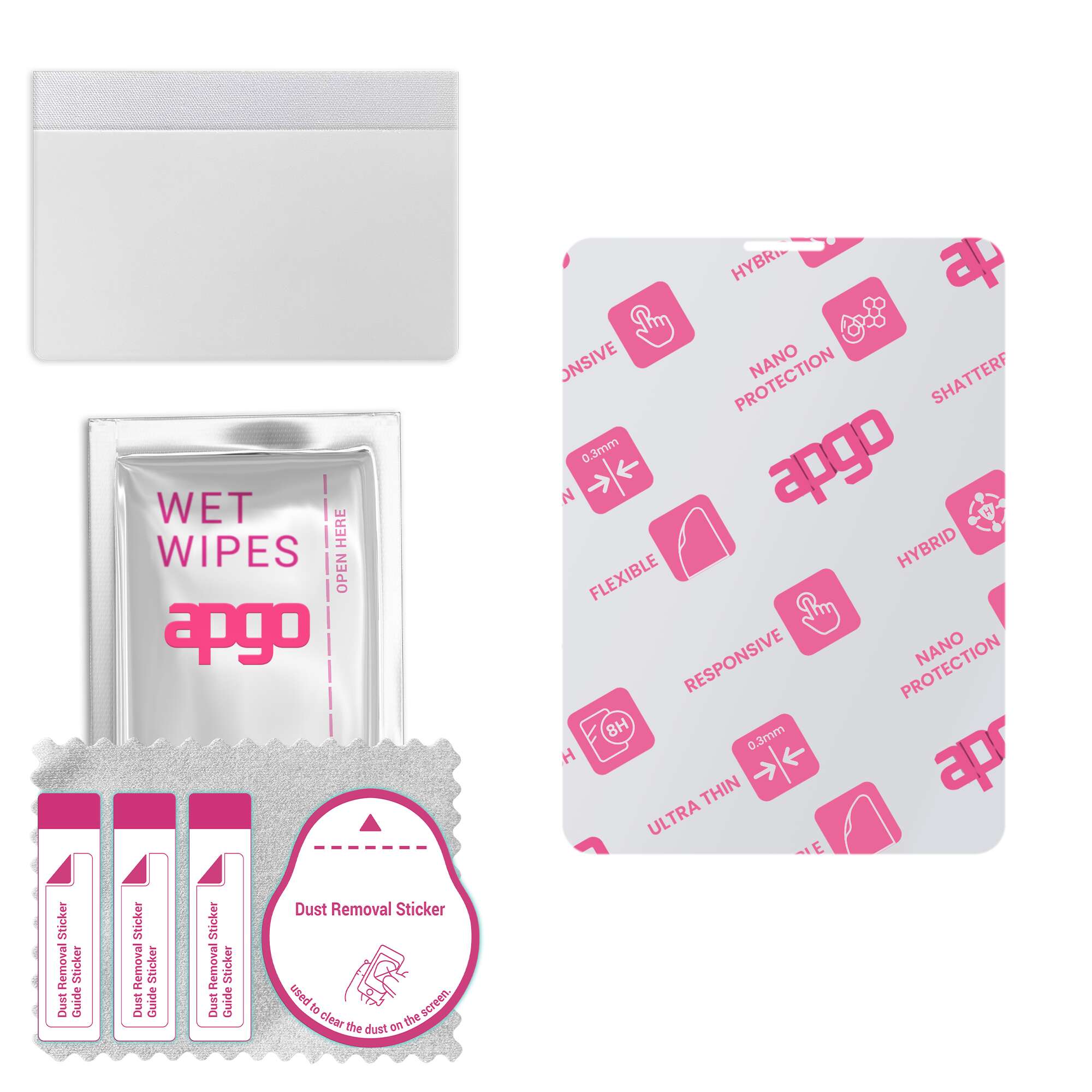 

apgo Ultra-Clear Hybrid protective glass compatible with Apple iPad Pro 11 (2020), flexible nano glass, great replacement for tempered glass, scratch-