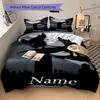 Custom Textile Batman Cityscape Bedding 3 Piece Set HD Print Duvet Cover Pillowcases for Teens Adult Bedroom Decoration