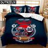 Football Duvet Cover Set Soccer Goal Soft Bedding Set Polyester Sports Competitive Theme Full Queen King Size Quilt Cover