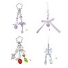 Crystal Beads Five-Pointed Star Hang Tags New Year Jewelry Making Tassels Shell Flower Pendant for Keychain Crafts