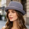 Jazz Hat, Foldable Pig Ear Sun Hat with UV Protection, Breathable Mesh Summer Travel Hat for Women Men