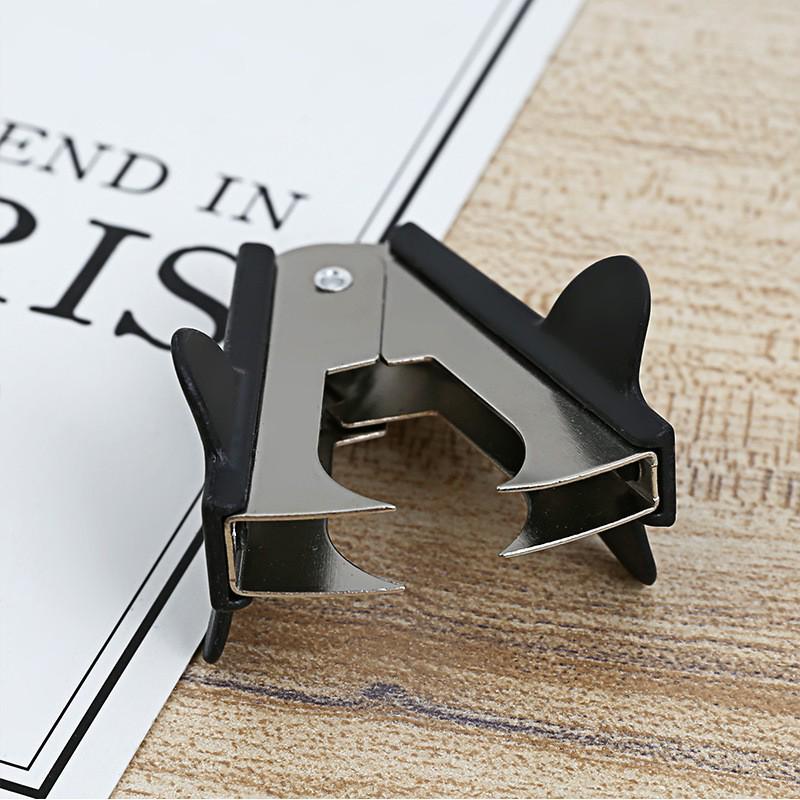 Tri-Color Staple Remover: Black, Red, Blue. Handheld, Labor-Saving Tool for Easy Nail Removal.