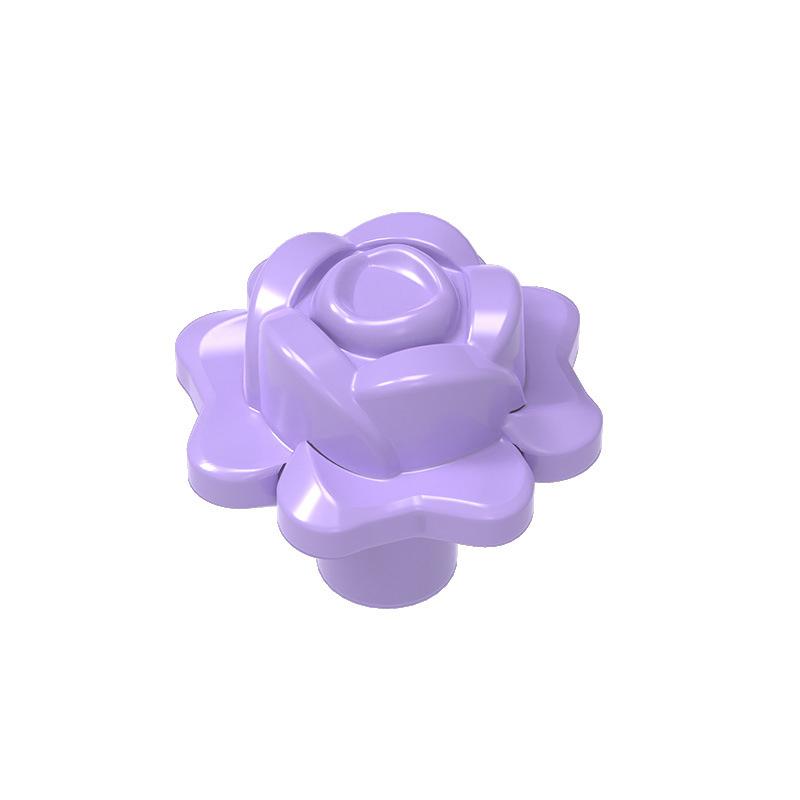 

MOC 10PCS 93081c Flower Rose Featuring Pin Construction Bricks Set Plant Tree Works With Assemble Particle Idea DO IT YOURSELF Playthings Kids Gifts