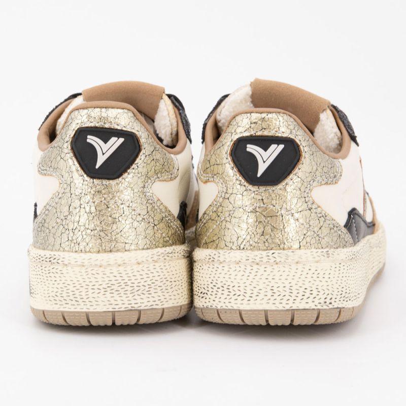 Baskets glitter craquelé à paillettes noires Femme VICTORIA