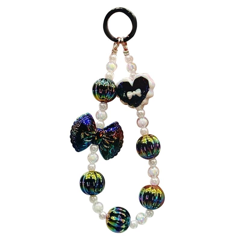 Handmade Beaded Phone Chain Pendant Telephone Lanyard Cellphone Rope Bracelet Fashion Keyring Keychain For Women Jewelry