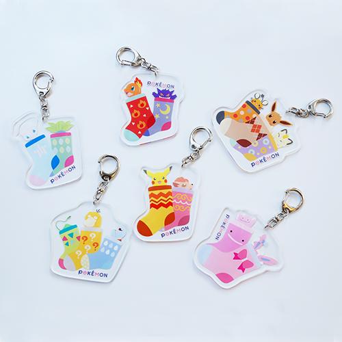 [Pokemon] Pokemon Store SOCKS Acrylic Keychain Series (6 Designs) Pikachu & Vulpix