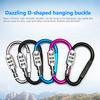 Bicycle Anti-theft Lock Carabiner Design Set Password Safety Aluminum Alloy Dazzling D-type Password Padlock Lock for Outdoor