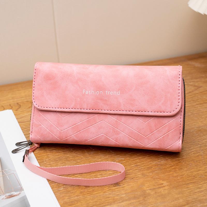 Stylish and simple women's wallet new versatile multi-card clutch bag zipper bag