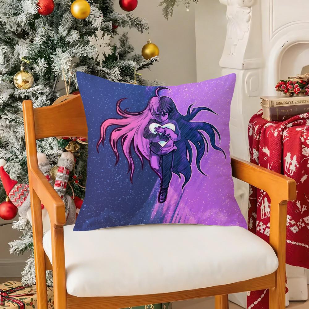 CCeleste Game Funny Pillow Case Silky Short Plush With Invisible Zipper Dustproof Sofa Cushion Cover For Home Decor