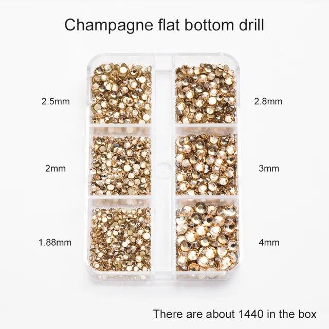 

1 коробка смешанных размеров ss6-ss20 стекло без горячей фиксации стразы с плоской задней частью хрустальный камень стразы блестят бриллианты для ногтей для одежды «сделай сам»