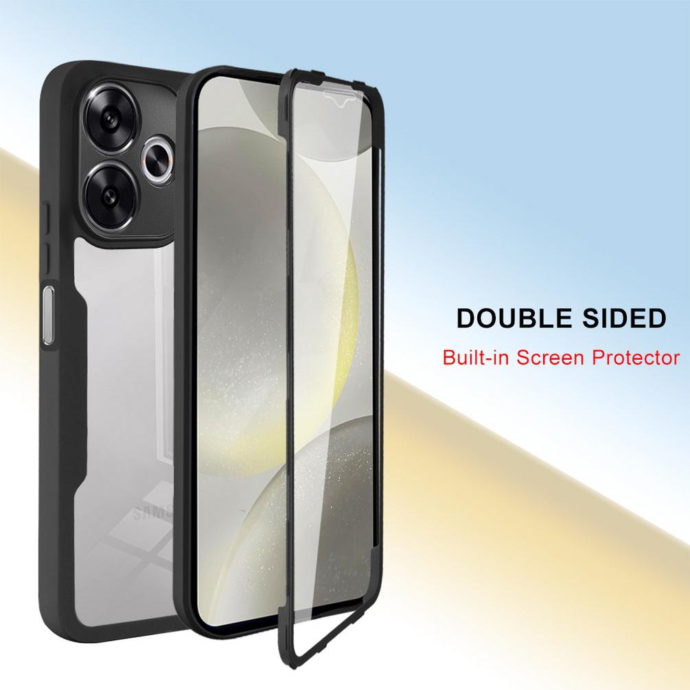Fully Coverage case For POCO M6 4G F6 Pro X6 Pro M6 Pro F5 Pro X5 X4 GT X4 Pro M4 Pro F3 X3 Pro C65 double protect shield cover