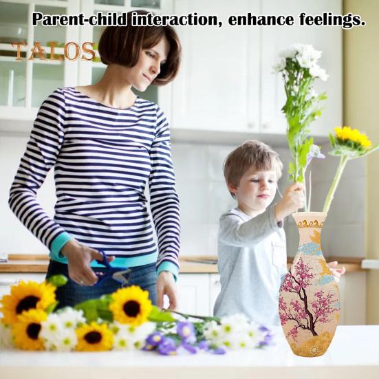 3D Puzzle Vase Adults DIY Floral Puzzle Vase 160 Pieces of Puzzle Vase Flower-Themed Art Puzzle Vase Gift for Housewarming Home Decoration